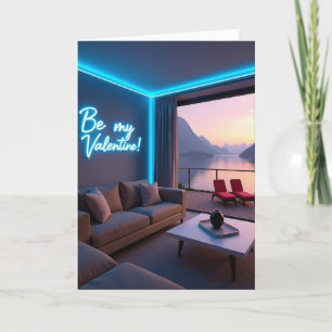 Cartão Seja Meu Namorado Carta de Vista Luxuosa