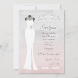 Cartão Seja minha dama de Bridesmaid - Palhaço Branca em