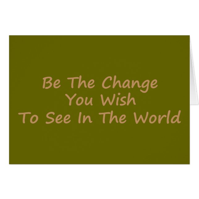 Cartão Seja o amarelo de mudança (Frente Horizontal)