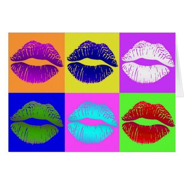 Cartão Selado com um beijo (Frente Horizontal)