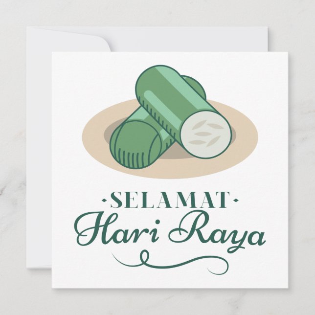 Cartão Selamat Hari Raya // Celebração Islâmica do Eid (Frente)
