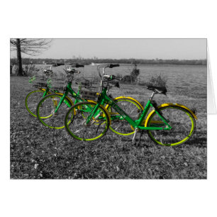 Cartão Selecione a Cor dos Trigêmeos de Bicicletas