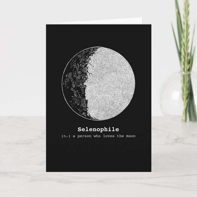 Cartão Selenófilos Adoram Amantes Da Lua (Frente)
