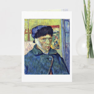 Cartão Self-Portrait With Cut Ear By Vincent Van Gogh