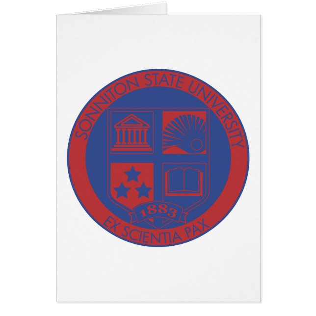 Cartão Selo da universidade estadual de Sonniton - cor (Frente)