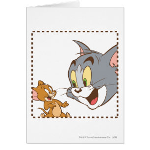 Cartão Selo de Tom e de Jerry