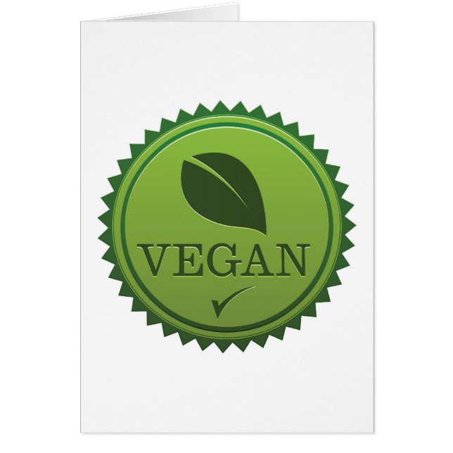Cartão Selo do Vegan (Frente)