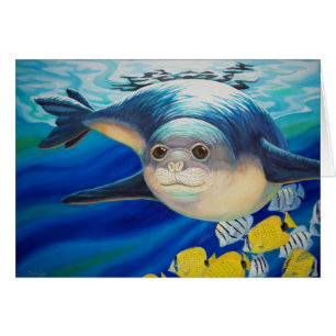 Cartão Selo havaiano da monge