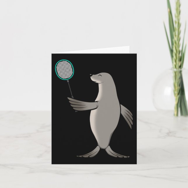 Cartão Selo Jogando Badminton Hob (Frente)