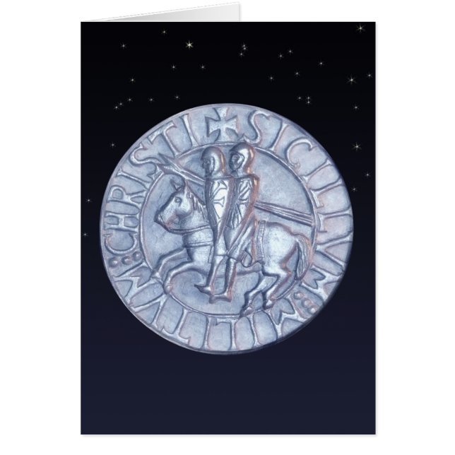 Cartão Selo Medieval dos Cavaleiros Templários (Frente)