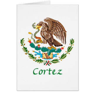 Cartão Selo nacional mexicano de Cortez