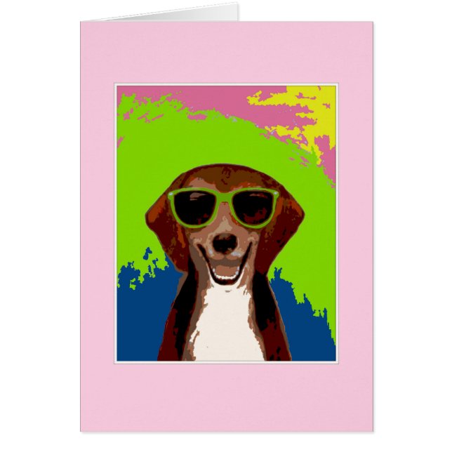 Cartão Selo - quadro cor-de-rosa (Frente)