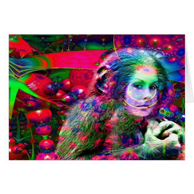 Cartão Selva de alienígena (Frente Horizontal)