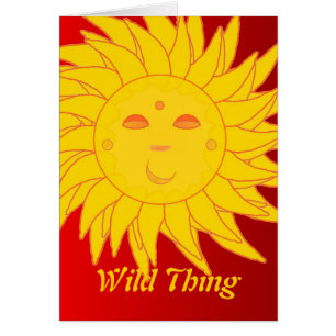 Cartão selvagem da coisa