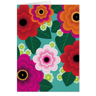 Cartão selvagem de flower power da criança