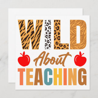 Cartão Selvagem Sobre Ensino