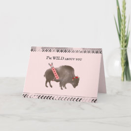 Cartão Selvagem Sobre Você Namorados De Buffalo Bison