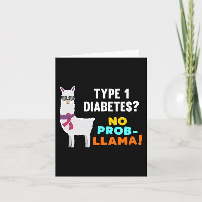 Cartão Sem Awarenes Prob-Lama T1D Tipo 1 (Frente)