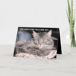 Cartão Sem Bolo de Aniversário, não posso pagar tantas ve