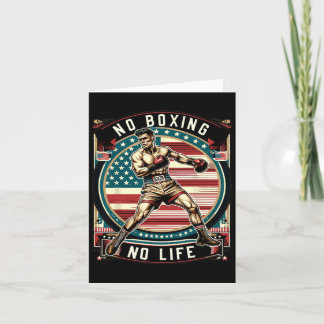 Cartão Sem Boxing Sem Vida Homem Americano Boxing