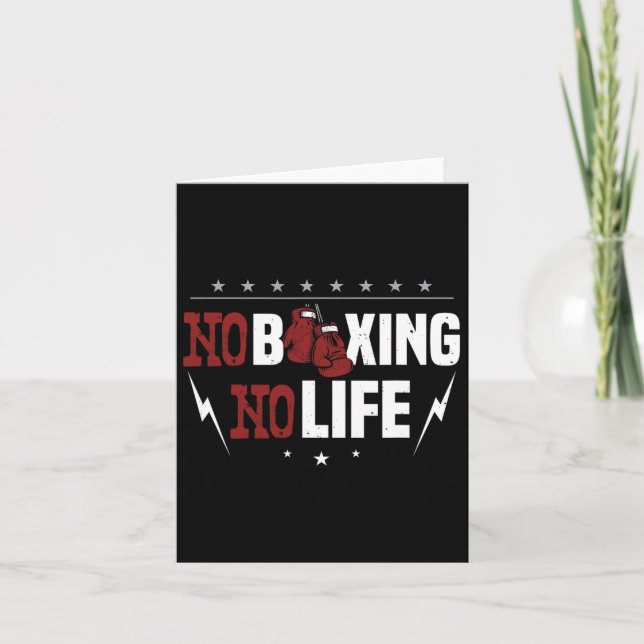 Cartão Sem Boxing Sem Vida Para Um Boxer (Frente)