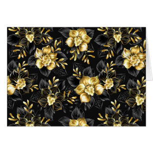 Cartão Sem costura com orquídeas de joalharia