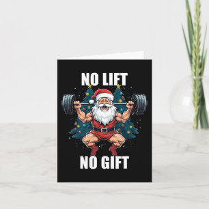 Cartão Sem Elevação Sem Presente Natal Gym Bodybuil