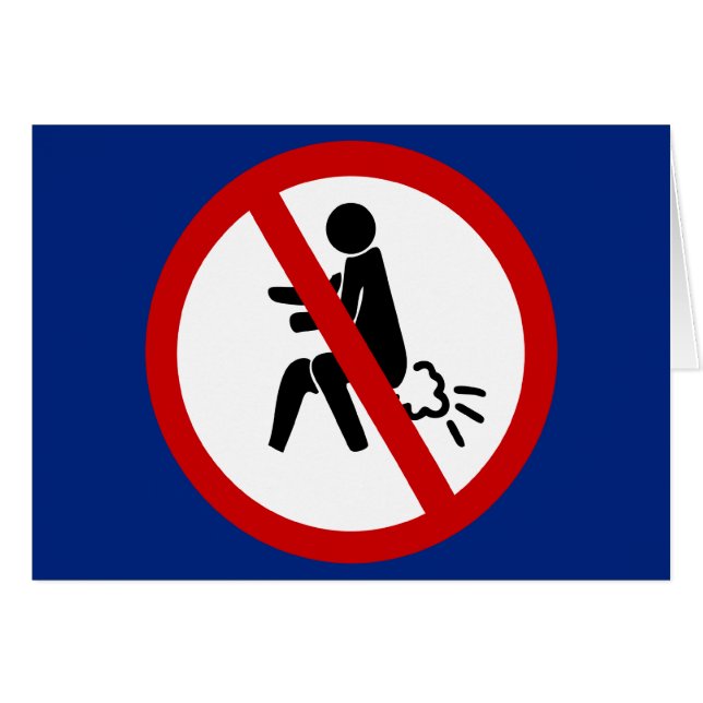 Cartão SEM Fartura ⚠ Sinal De Banheiro Tailandês Engraçad (Frente Horizontal)