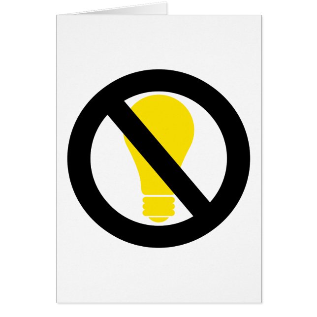 Cartão sem lâmpadas incandescentes (Frente)