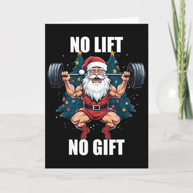 Cartão Sem Levantamento Sem Presente Papai Noel Natal Aca (Frente)
