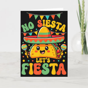 Cartão Sem Sesta Vamos Festa Cinco De Maio Festa de Taco 