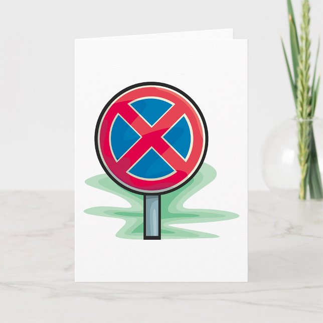 Cartão Sem Sinal de Estrada de Estacionamento Símbolo de  (Criador carregado)