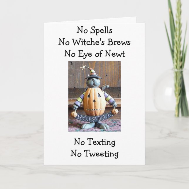 CARTÃO SEM TEXTO/TWEETS/TRICKING/SPELLS-LOVER HALLOWEEN (Frente)