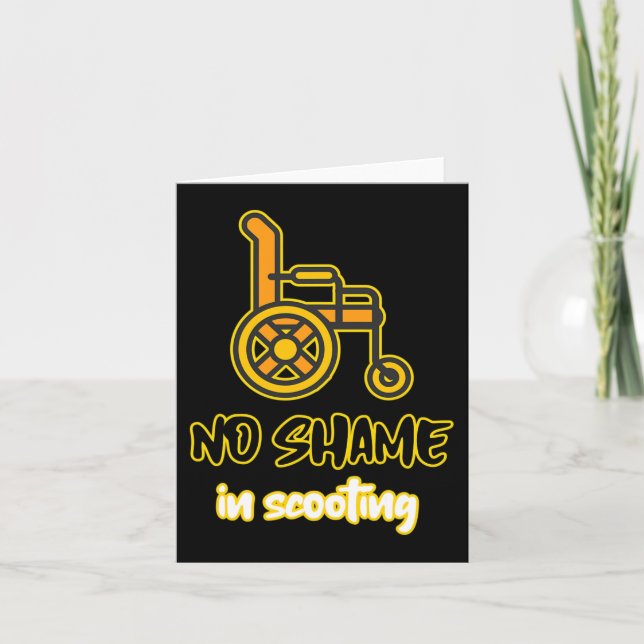 Cartão sem vergonha a pessoa com deficiência em roda (Frente)