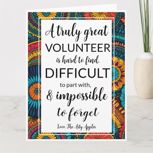 Cartão semana de apreciação voluntária (Frente)