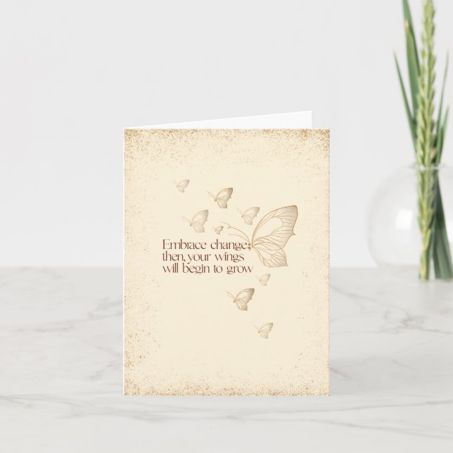 Cartão Semicolon Butterfly - Embrace Change Card (Frente)