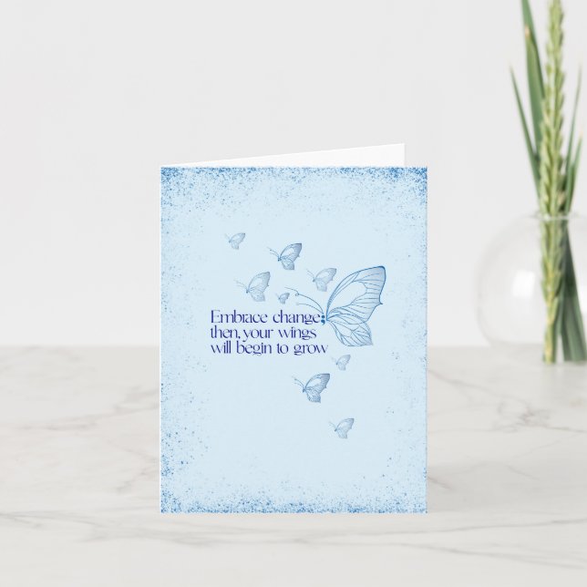 Cartão Semicolon Butterfly - Embrace Change Card (Frente)