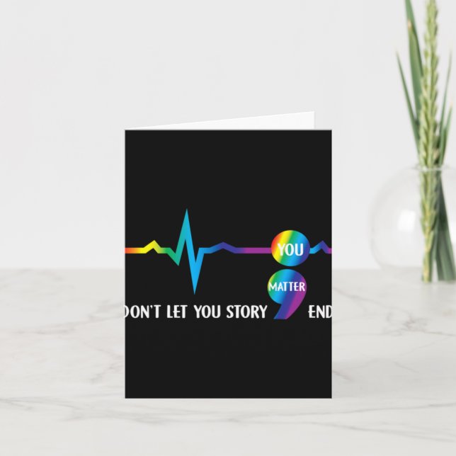 Cartão Semicolon Mental Health Awareness Suicide Preventi (Frente)