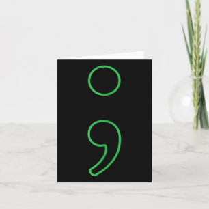 Cartão Semicolon Mental Saúde Consciencialização Mês Esti