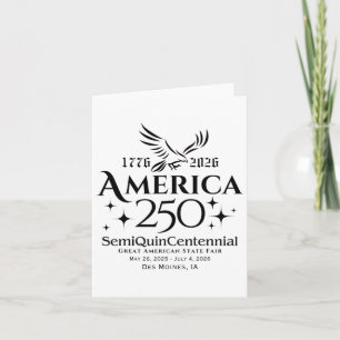 Cartão Semiquinentenário dos Estados Unidos 250º Aniversá