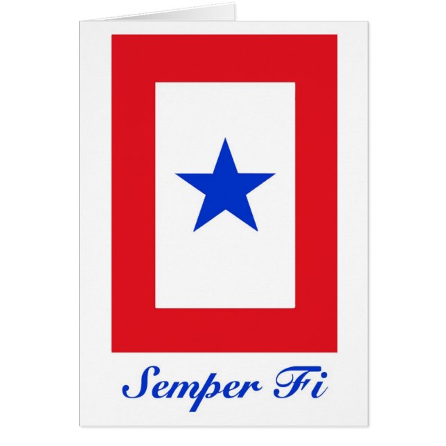 Cartão Semper Fi - Bandeira da família (Frente)