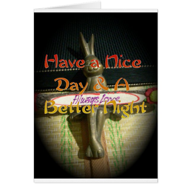 Cartão Sempre ama Hakuna Matata Tenha um bom dia e um ser (Frente)