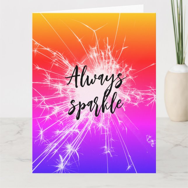 Cartão sempre cintilante, cor-de-rosa, cor-de-rosa (Frente)