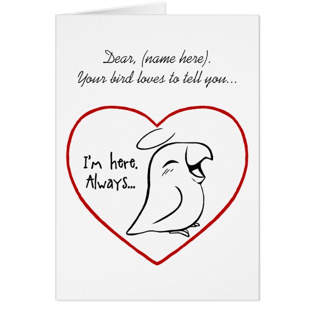 Cartão Sempre em meu coração (Frente)