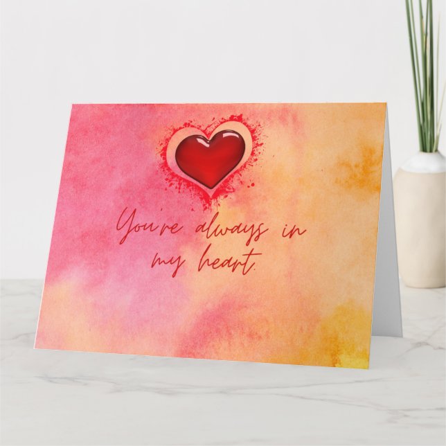 CARTÃO SEMPRE ESTÁ NO MEU CORAÇÃO (Frente)