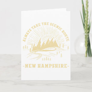 Cartão Sempre Pegue a Rota Panorâmica New Hampshire Trilh