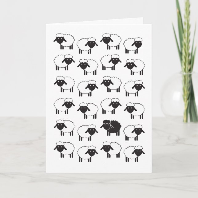 Cartão Sempre Ser Ovina Ovelha Negra (Frente)