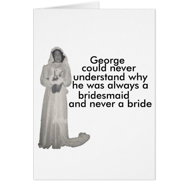 Cartão Sempre uma dama de honra (Frente)