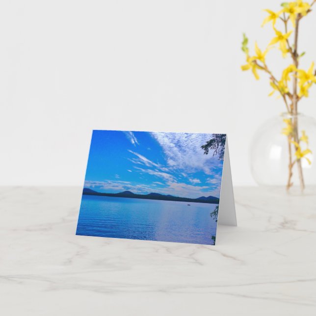 Cartão sempre, vazio dentro, belo dia no lago (Flor Amarela)