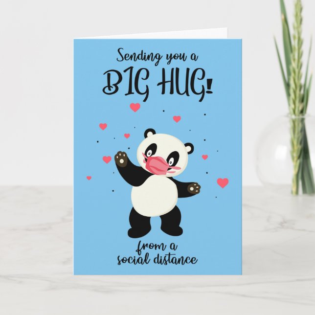 Cartão Send a Long Distance Panda Bear Hug Card (Frente)